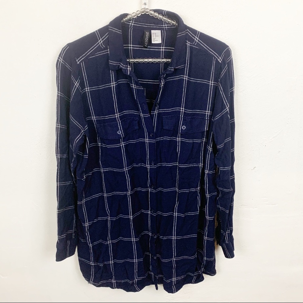 Divided l Blue Window Pane Plaid Button Down